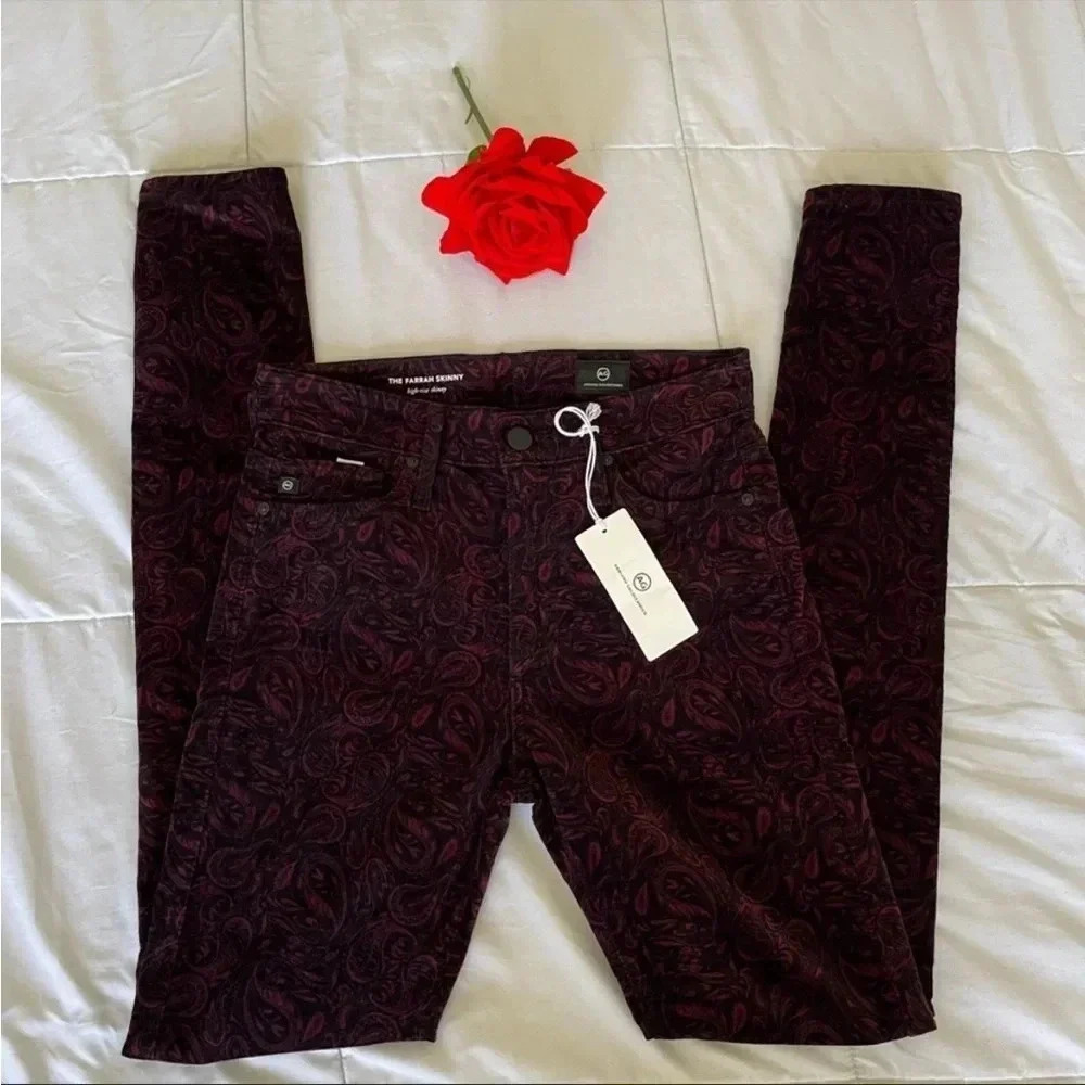 AG Adriano Goldshmied the farrah paisley velour pants